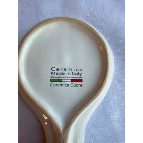 Ceramic Spoon Rest Painting of Sorrento Italy Made in Italy Multi on white EUC - Picture 3 of 10